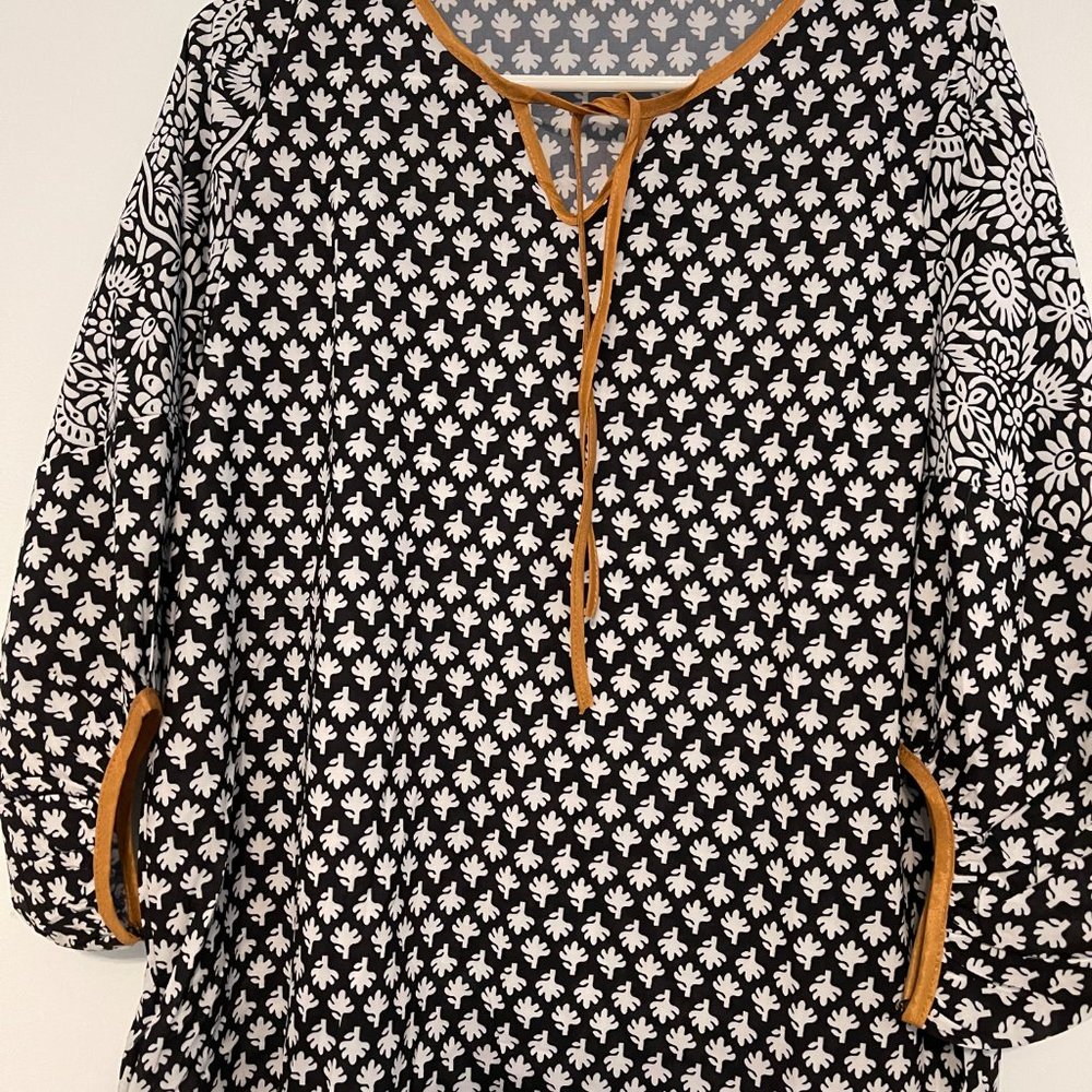 Elegant Fashion Bow Drawstring Printing Patchwork Chiffon Shirt Summer